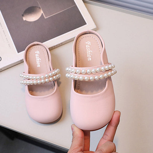 Pearl Flat Slippers Princess Shoes