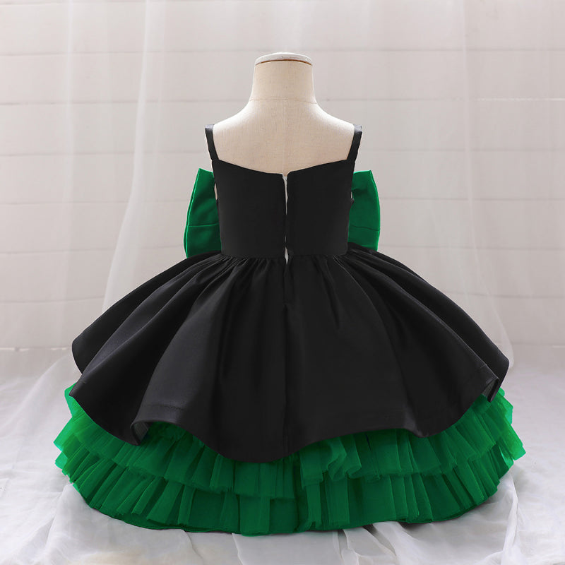 Elegant Baby Girls Sleeveless Big Bow Cake Tutu Toddler Prom Princess Dress