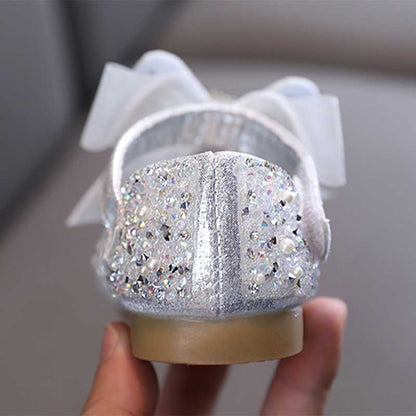 Summer Baby Girl Rhinestone Ribbon Princess Shoes