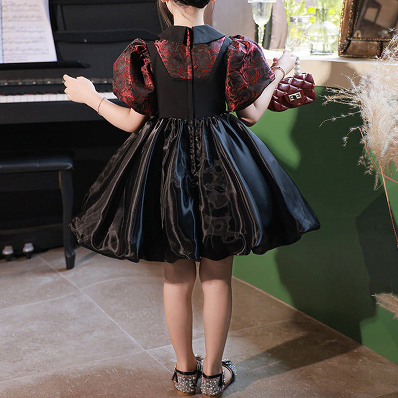 Elegant Baby Black Evening Dress Toddler Princess Dresses For Girls