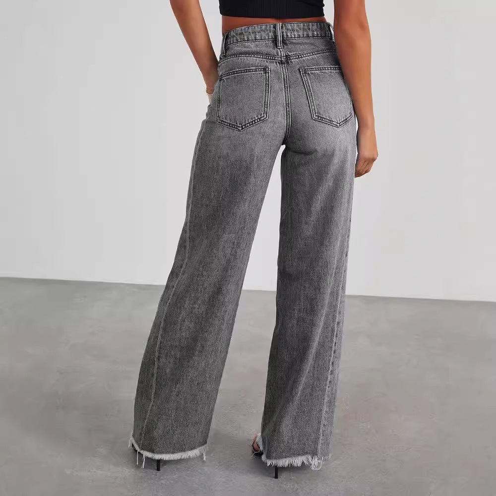 DAH Comfortable Wide-Leg Jeans