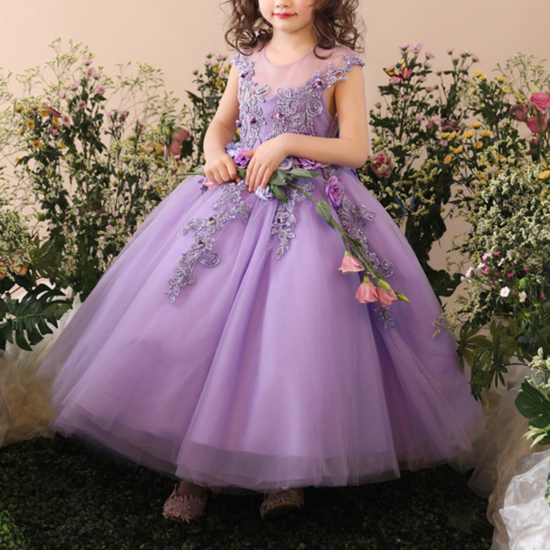 Elegant Flower Girl Dress Beauty Pageant Dress Toddler Formal Dresses