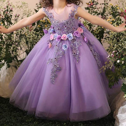 Elegant Flower Girl Dress Beauty Pageant Dress Toddler Formal Dresses