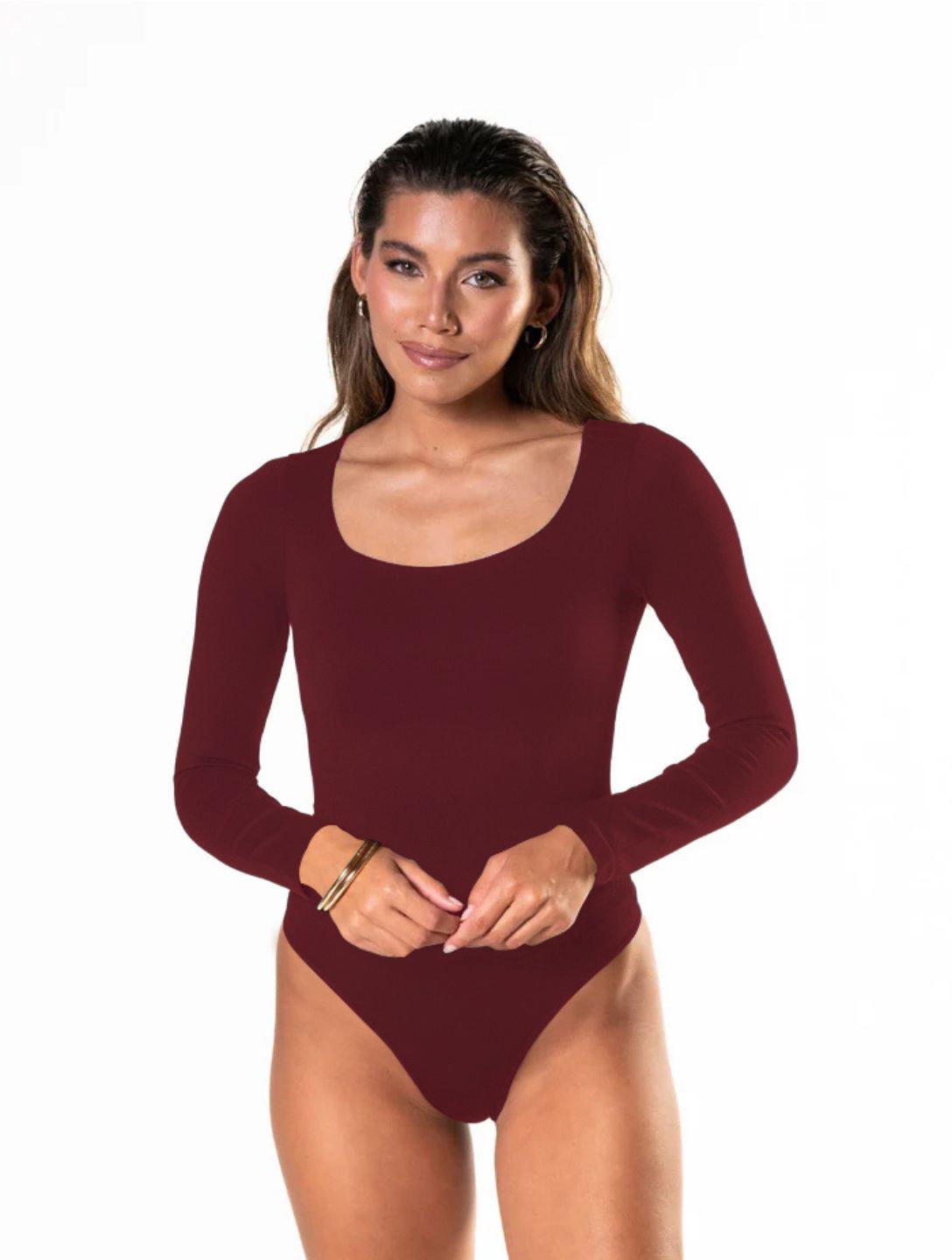 DAH Long Sleeve Thong Bodysuit – 360° Sculpting & Ultimate Comfort