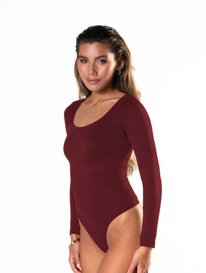 DAH Long Sleeve Thong Bodysuit – 360° Sculpting & Ultimate Comfort