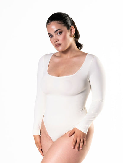 DAH Long Sleeve Thong Bodysuit – 360° Sculpting & Ultimate Comfort