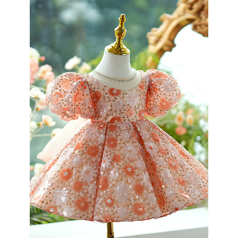 Flower Girl Dress Beauty Pageant Dress Sequined Dress Toddler First Communion Princess Dress