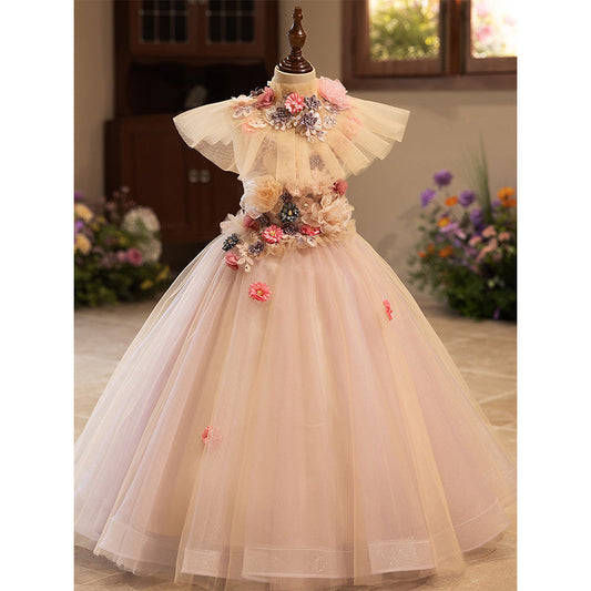 Flower Girl Princess Dress Girl Birthday Fluffy Tulle Dress