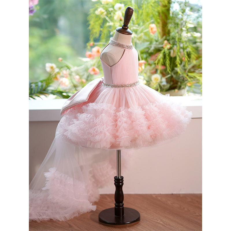 Luxurious Baby Girl Flower Girl  Dress Toddler Birthday Pageant Princess Dress