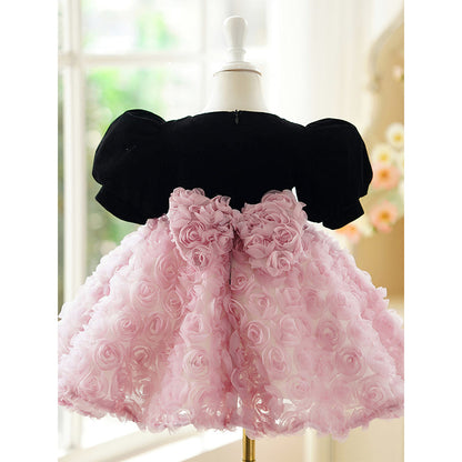 Luxurious Baby Girl Christening Dress Toddler Birthday Party Princess Dress