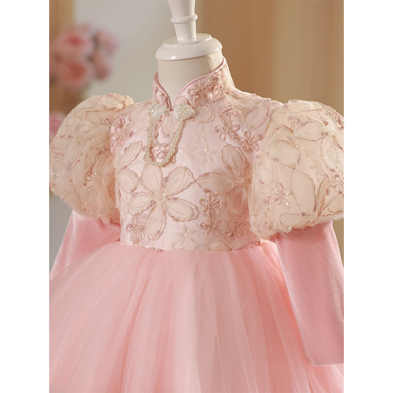 Luxurious Baby Girl Fluffy Christmas Dress Toddler Birthday Princess Dress