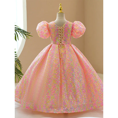 Luxurious Baby Girl Pageant Dress Toddler First Birthday Party Princess Dress