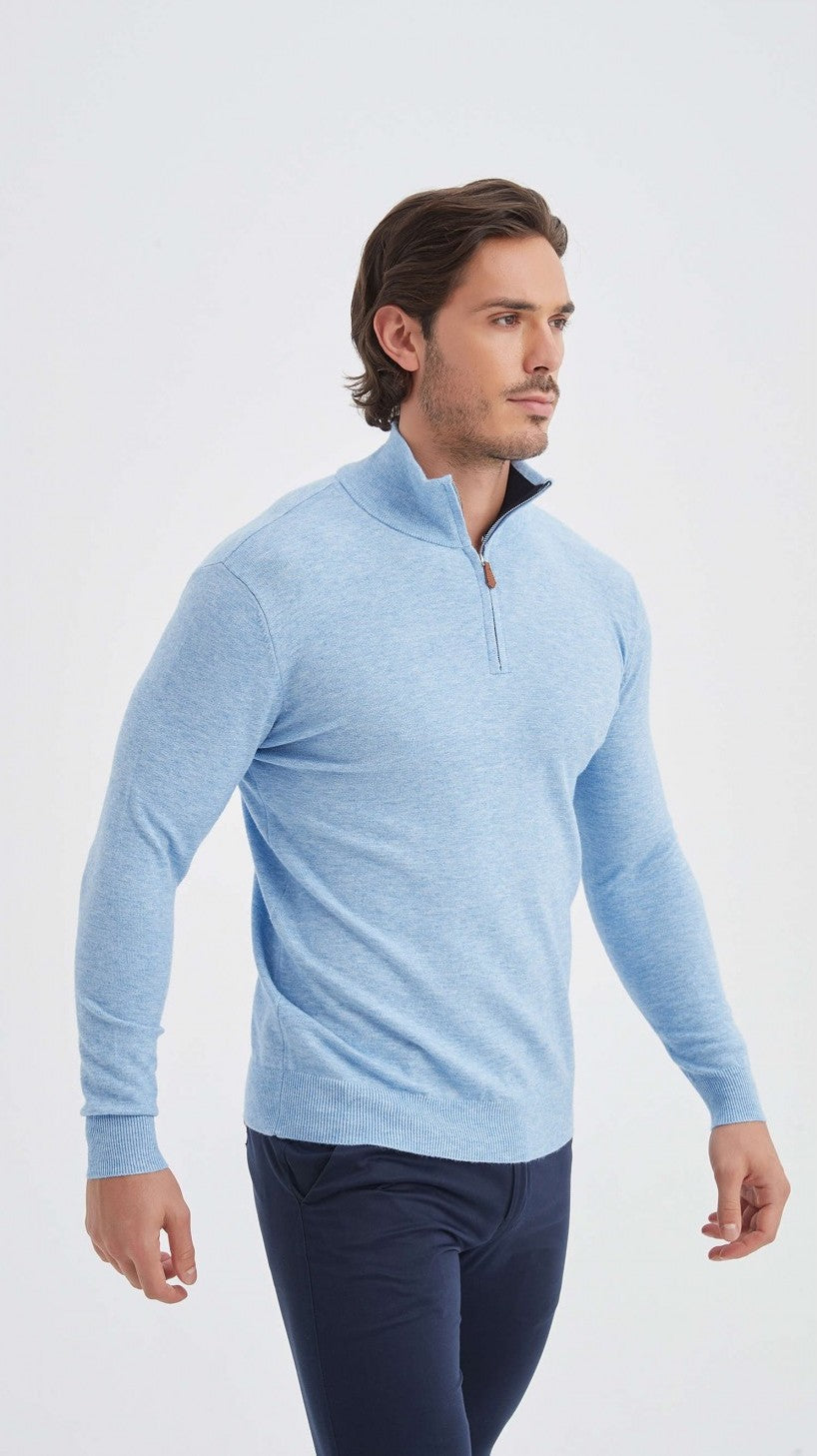 DAH Quarter-Zip Sweater – Premium Comfort with Cashmere Touch Innovation