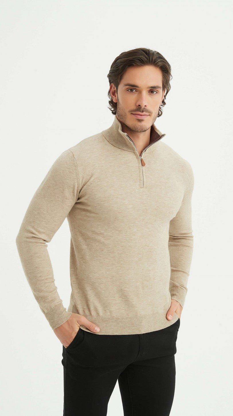 DAH Quarter-Zip Sweater – Premium Comfort with Cashmere Touch Innovation