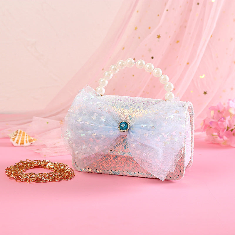 Summer Sequins Bow Children's Bag Girl Princess Bag