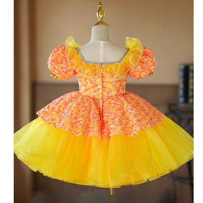 Girls Puffy Beauty Pageant Dress Toddler Birthday Princess Dress